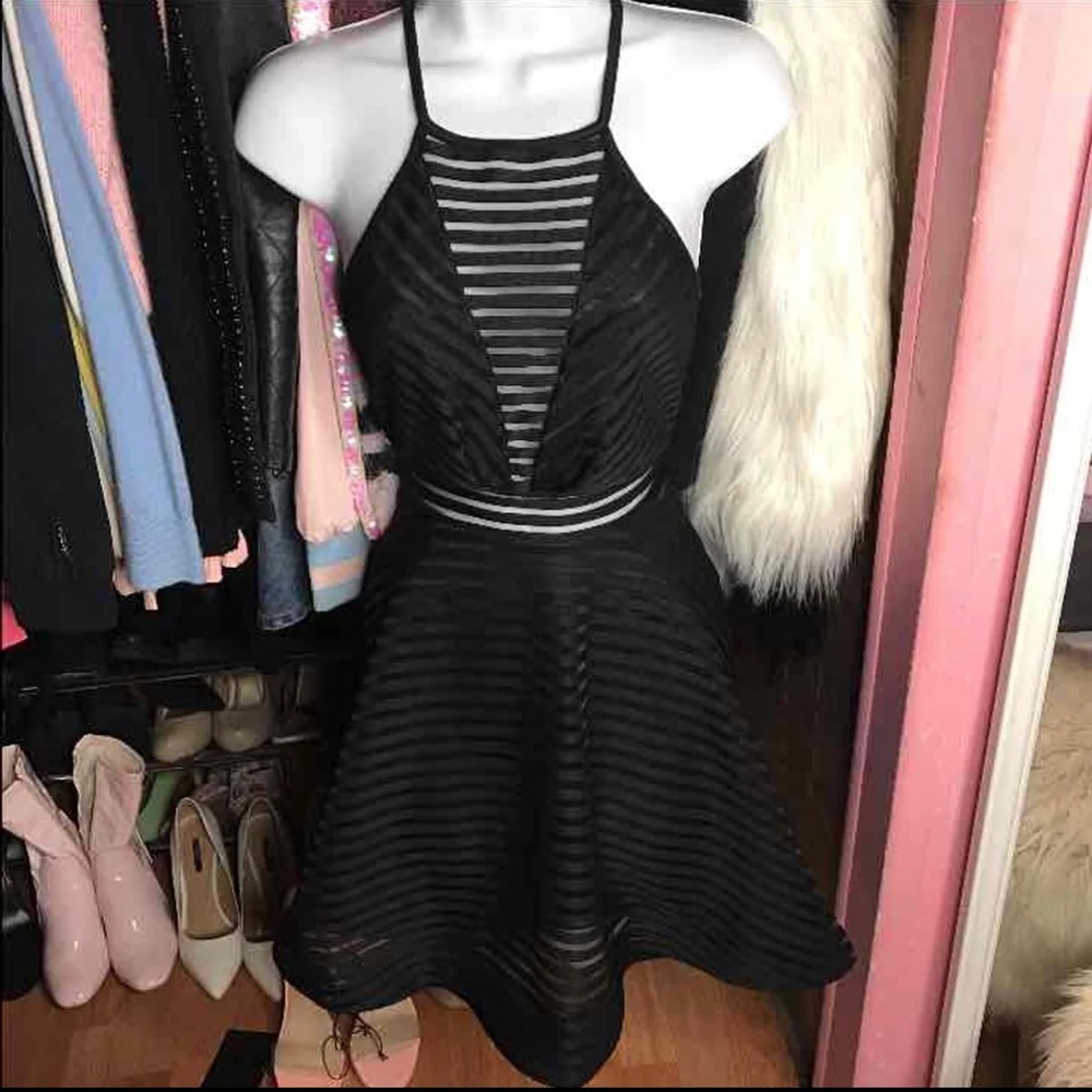 Black skater dress